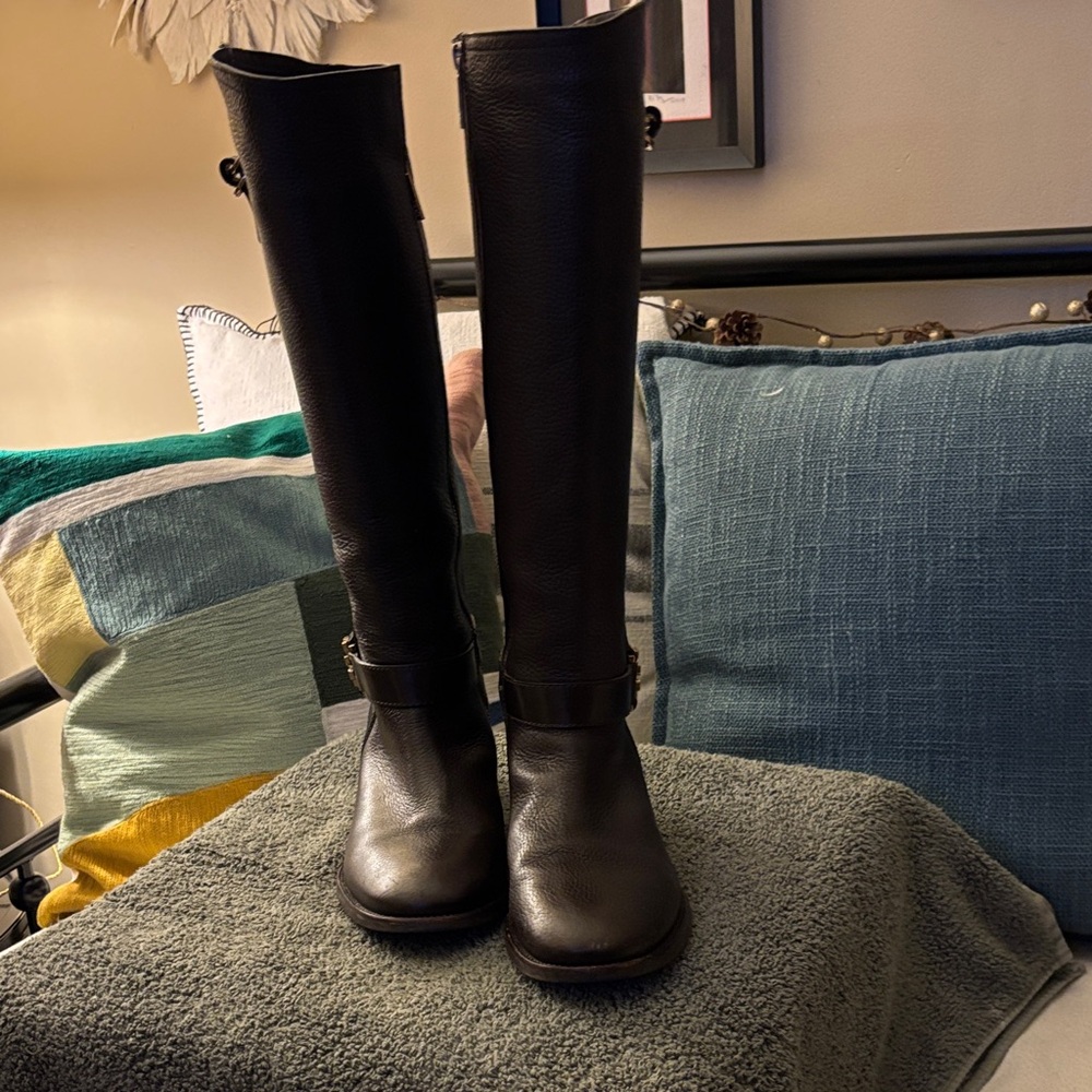 Tory Burch Knee High Brown Leather Boots
